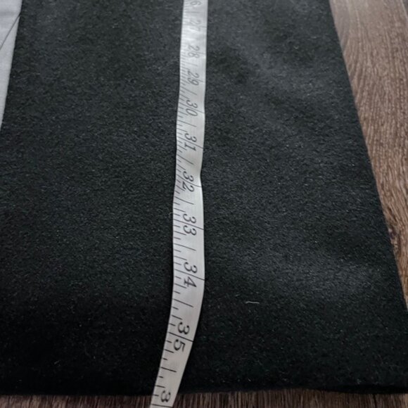 tavan mitto virgin wool black trench coat size 8 - Picture 7 of 9